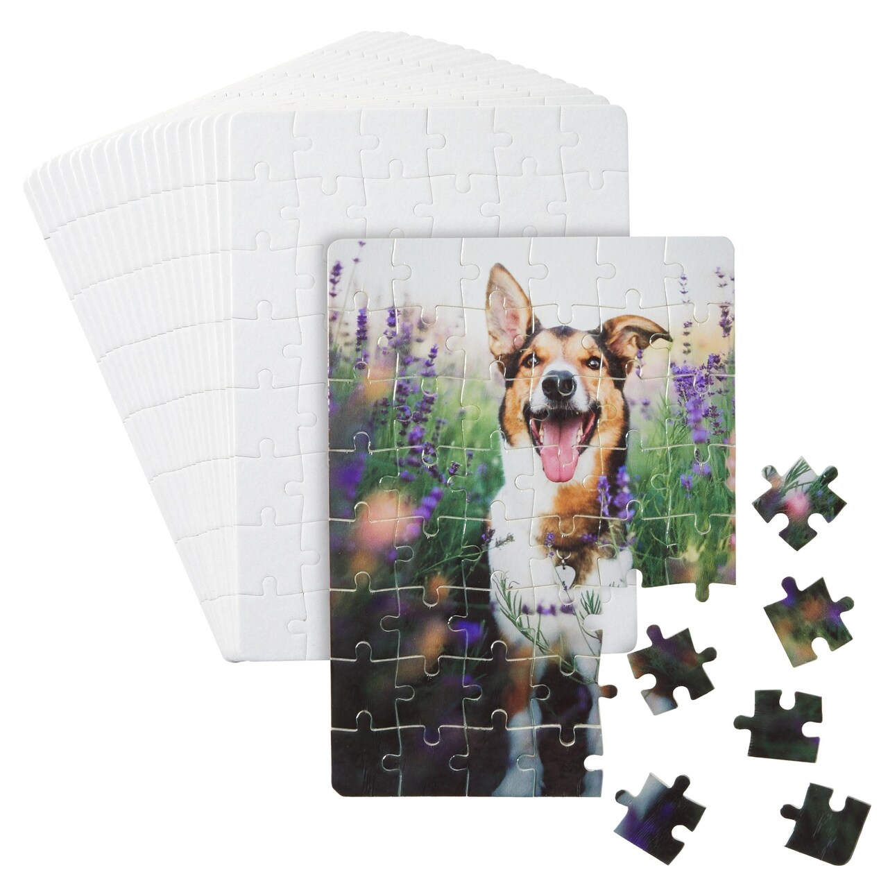 20 Pack A5 Blank Sublimation Puzzles, Custom Puzzle for DIY Crafts, White Cardboard Heat Press Jigsaw, 48 Pieces, Bulk